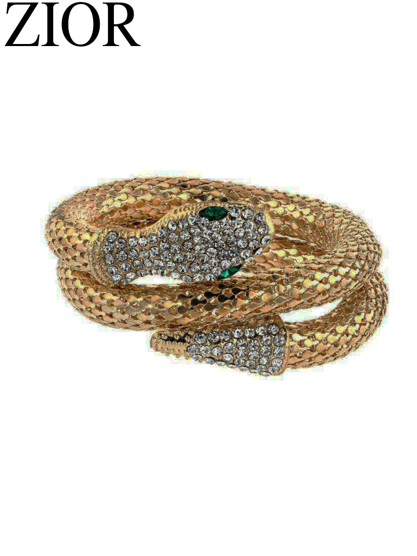 ZIOR Women's Gold-Plated Snake Design Bracelet