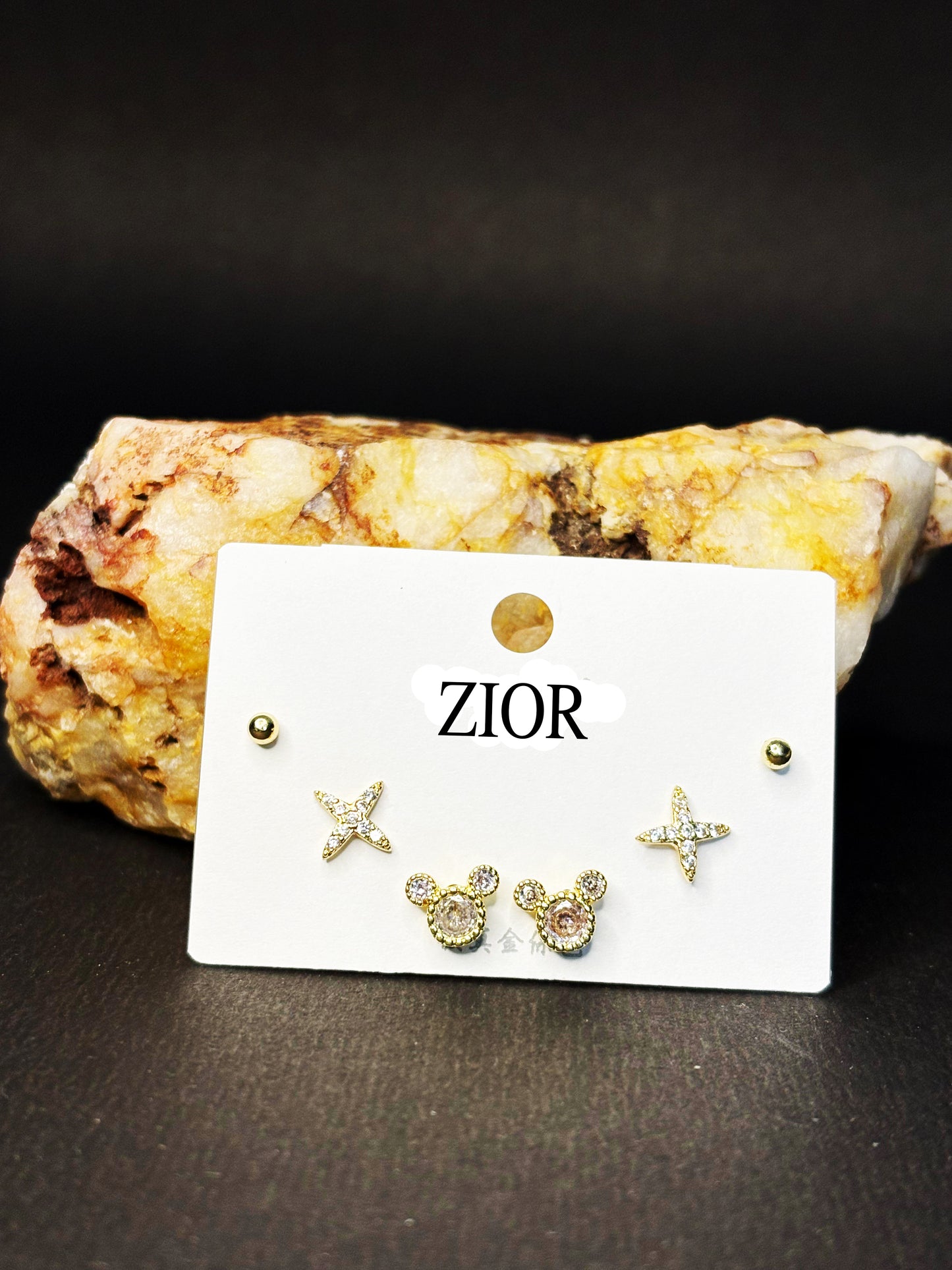 ZIOR Charm Stud Earring Set