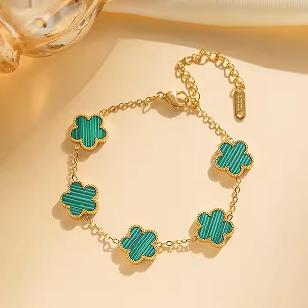Green Clover Charm Bracelet