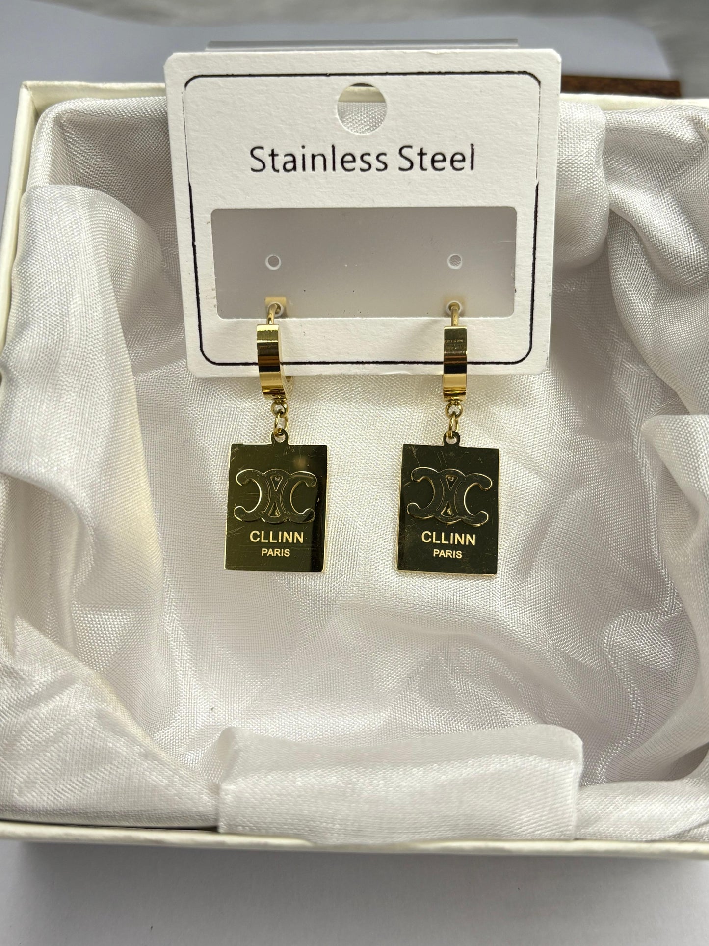 ZIOR - Stainless Steel Gold Tone Anti-Tarnish Trendy Korean Drop Earrings