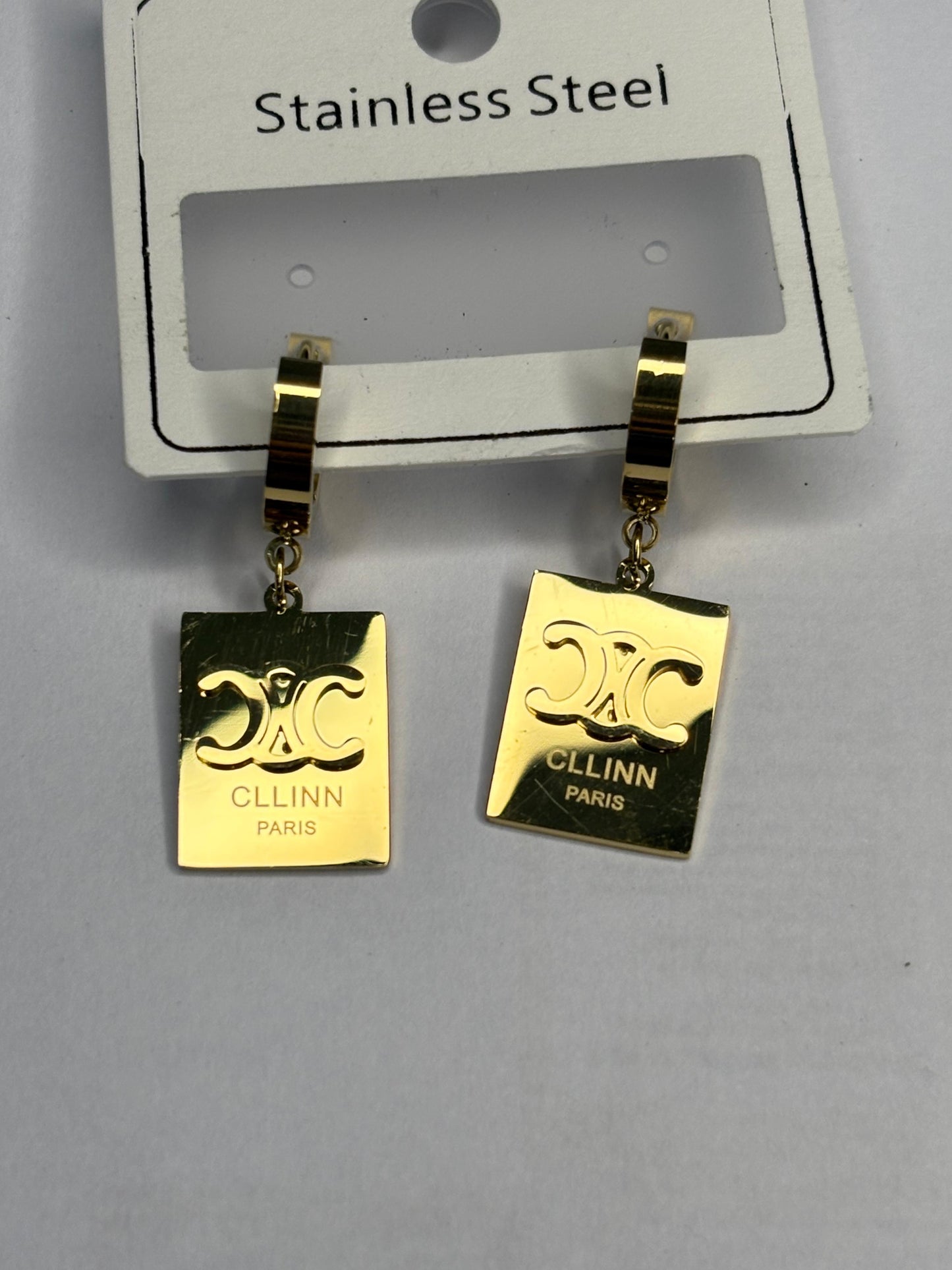 ZIOR - Stainless Steel Gold Tone Anti-Tarnish Trendy Korean Drop Earrings