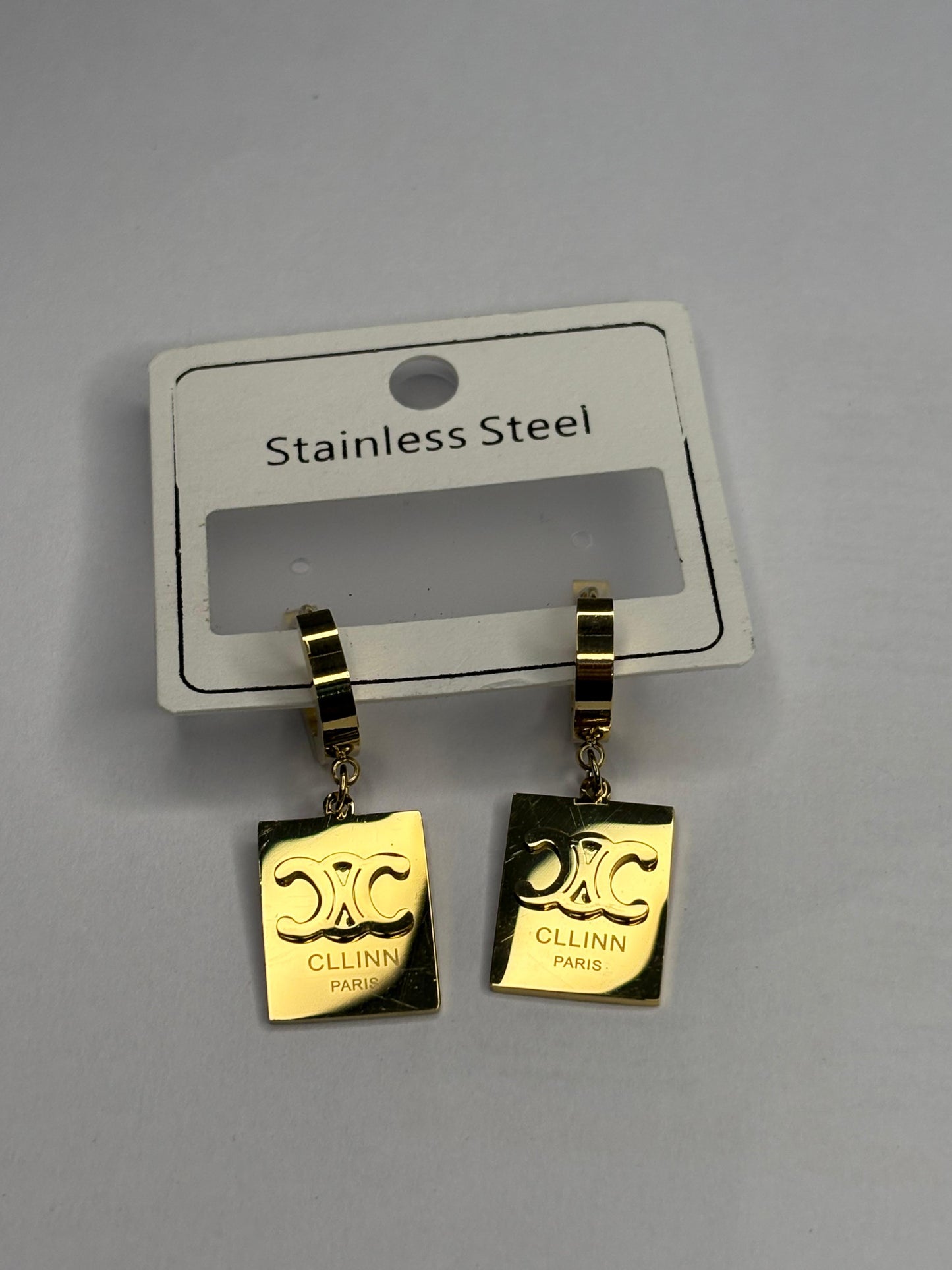 ZIOR - Stainless Steel Gold Tone Anti-Tarnish Trendy Korean Drop Earrings