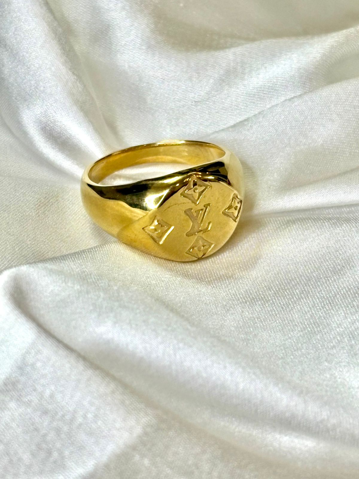 ZIOR Men Gold Plated Ring | Anti-Tarnish Stainless Steel Ring | Size 11-12