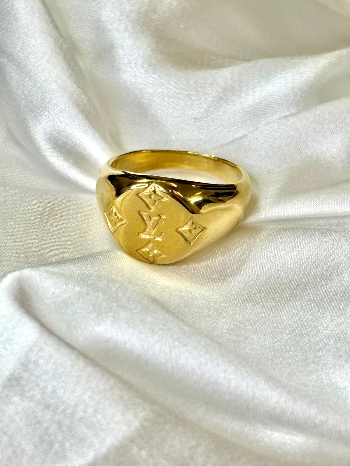 ZIOR Men Gold Plated Ring | Anti-Tarnish Stainless Steel Ring | Size 11-12