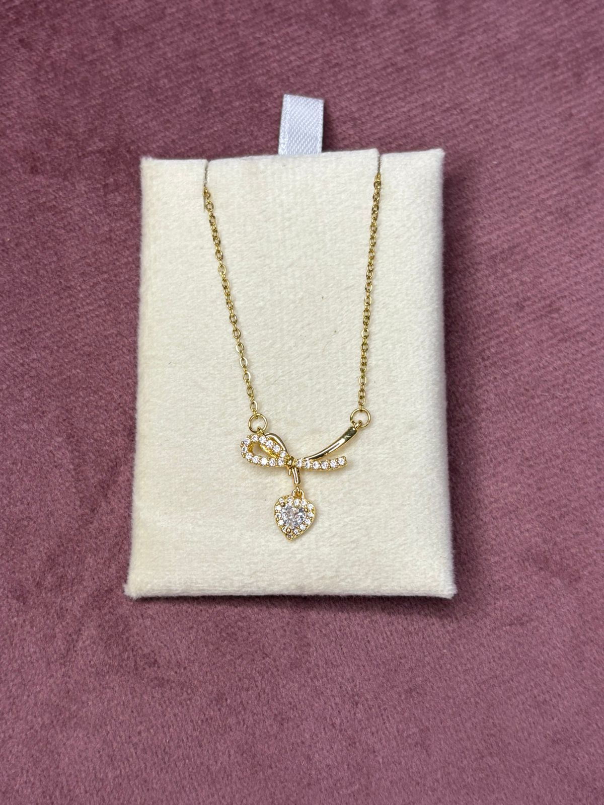 ZIOR Diamond Style mini Heart necklace chain