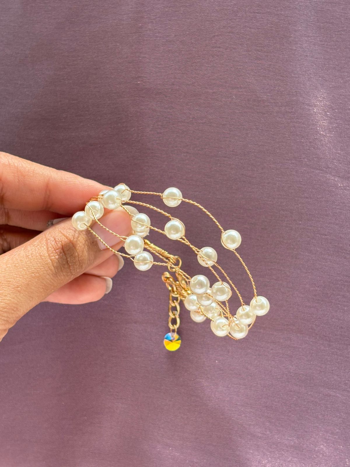 Pearl- Multi Wired Bracelet