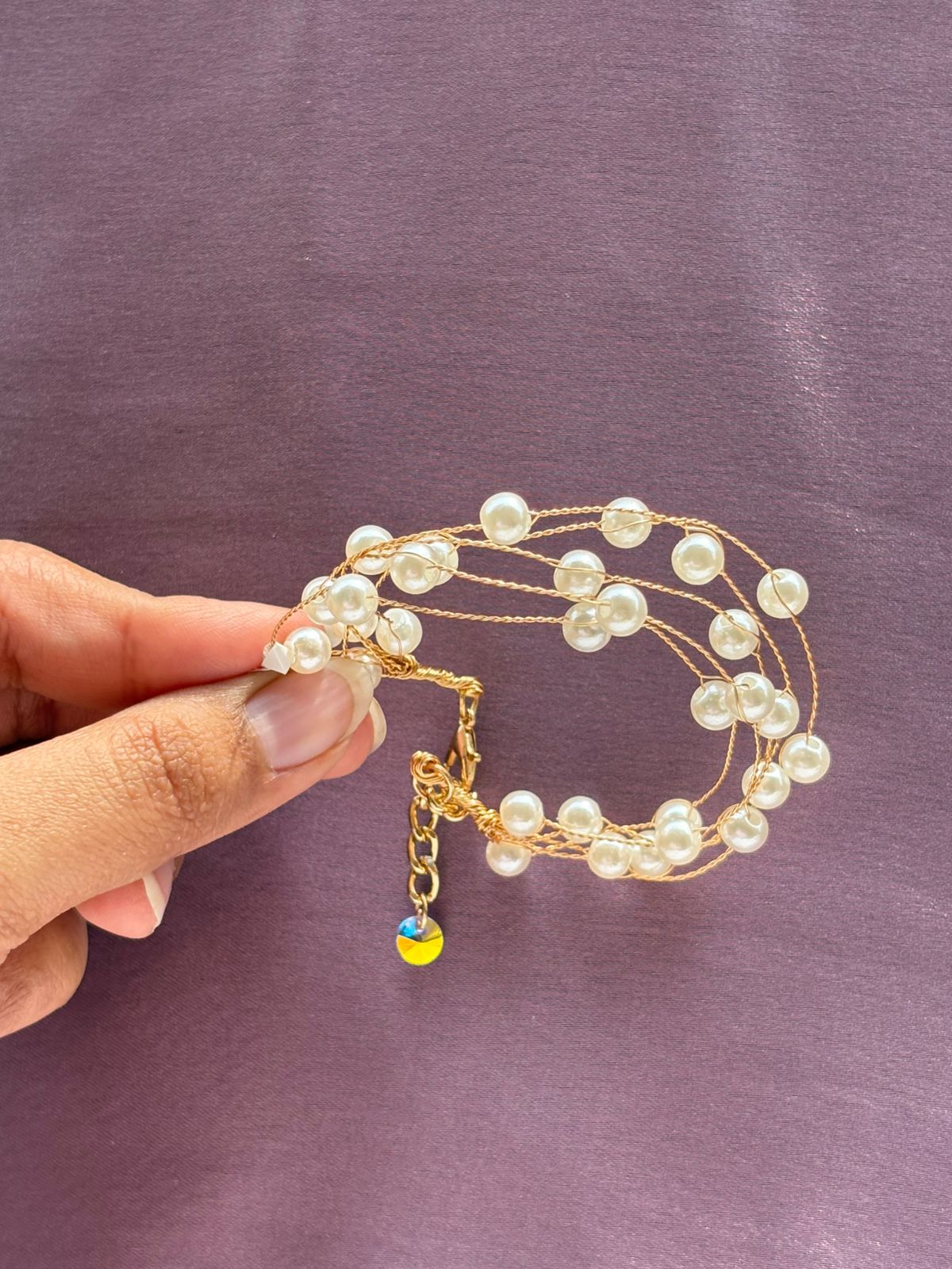 Pearl- Multi Wired Bracelet