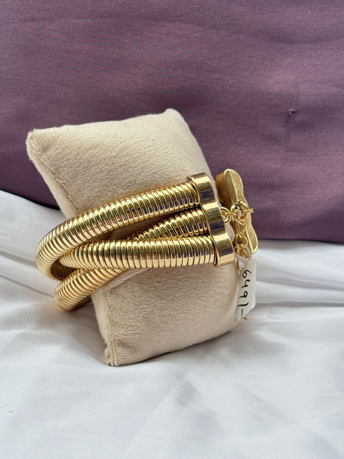 Golden Spiral Wrap Bangle Bracelet