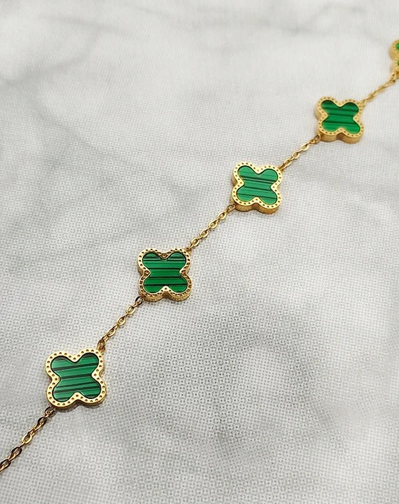 Green Clover Charm Bracelet