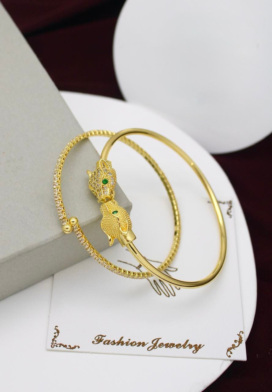 Gold Plated Bangles Set Combo of 2 pieces