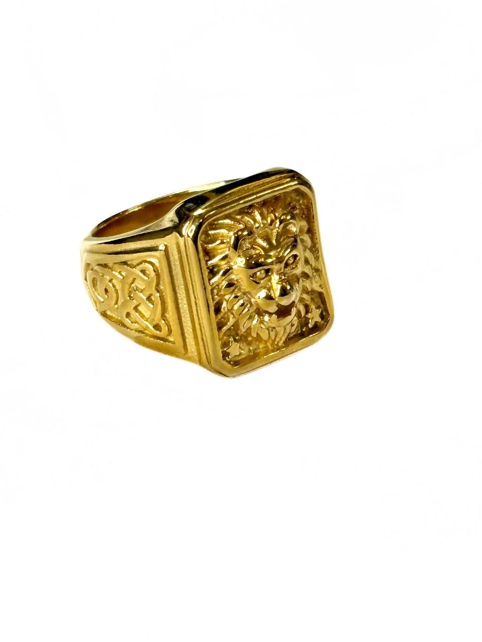 ZIOR Men Gold Plated Ring | Anti-Tarnish Stainless Steel Ring | Size 11 -12
