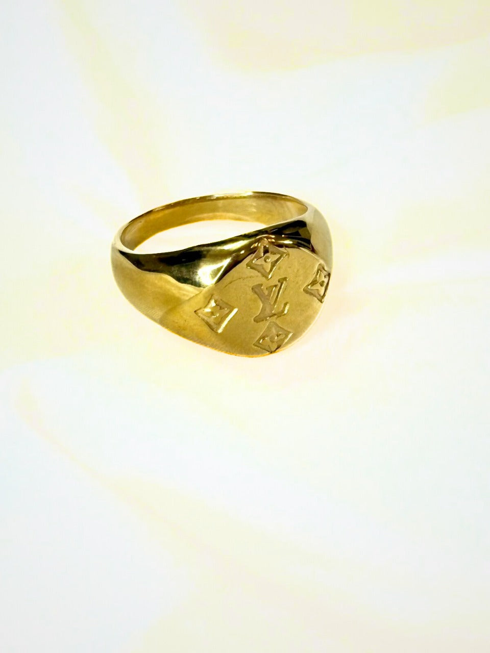 ZIOR Men Gold Plated Ring | Anti-Tarnish Stainless Steel Ring | Size 11-12