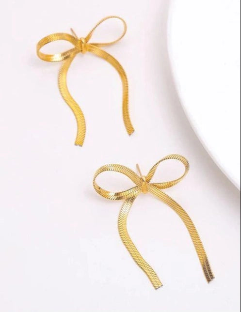 BOW DROP EARRINGS