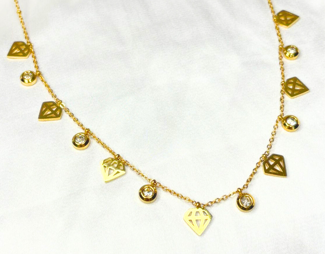 Diamond Hanging Style Chain Necklace