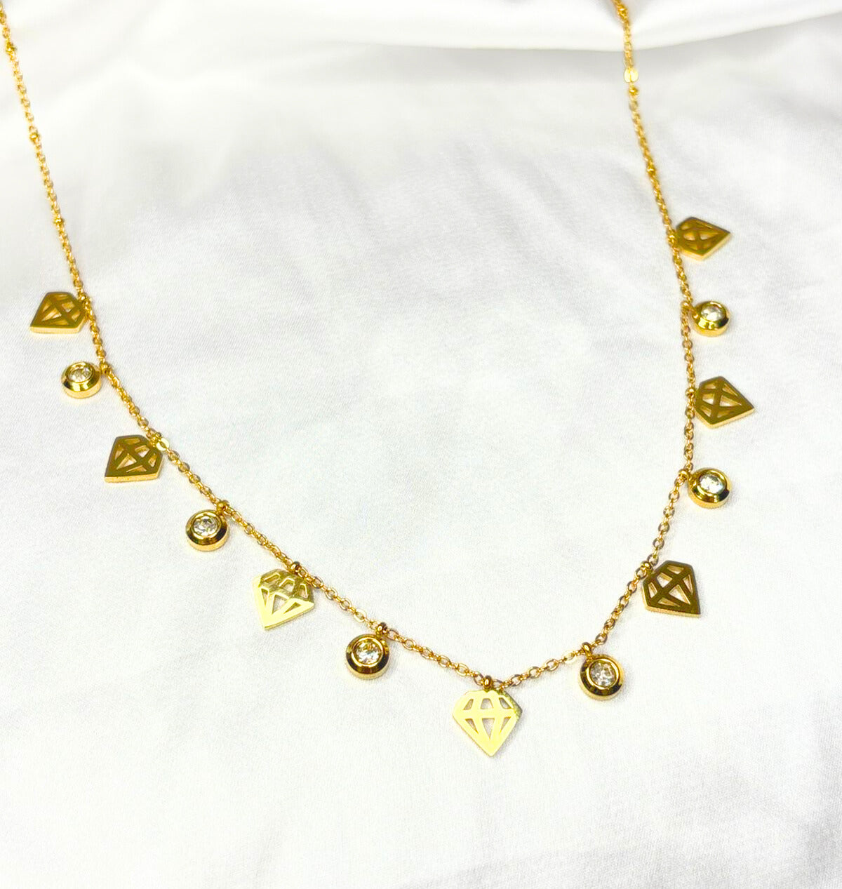 Diamond Hanging Style Chain Necklace