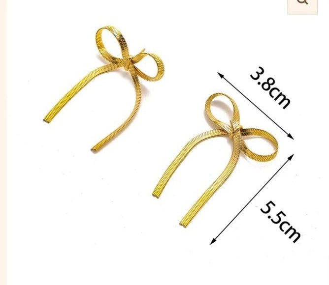 BOW DROP EARRINGS