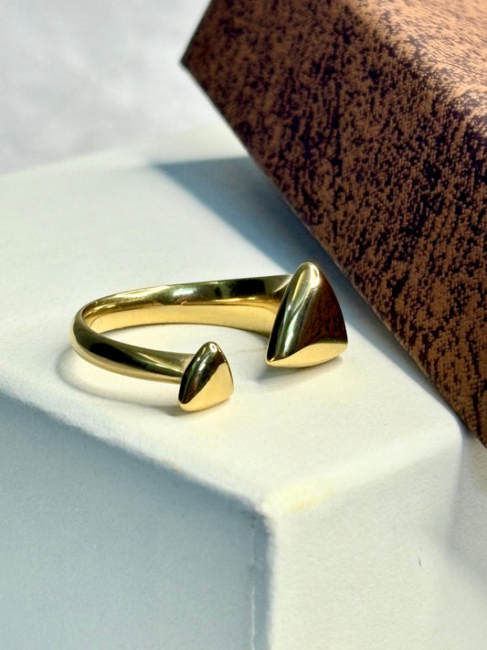 Durable Anti-Tarnish Gold Plated Modern Design Ring | Korean Inspired Women's Finger Jewellery