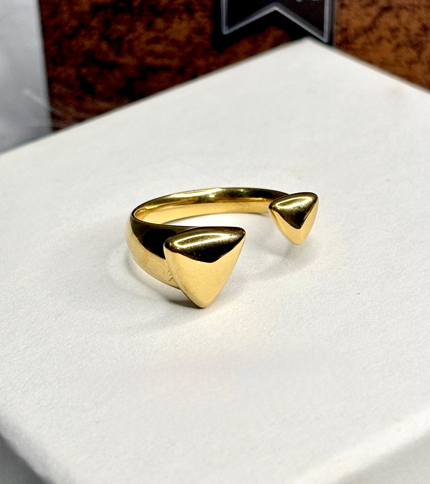 Durable Anti-Tarnish Gold Plated Modern Design Ring | Korean Inspired Women's Finger Jewellery
