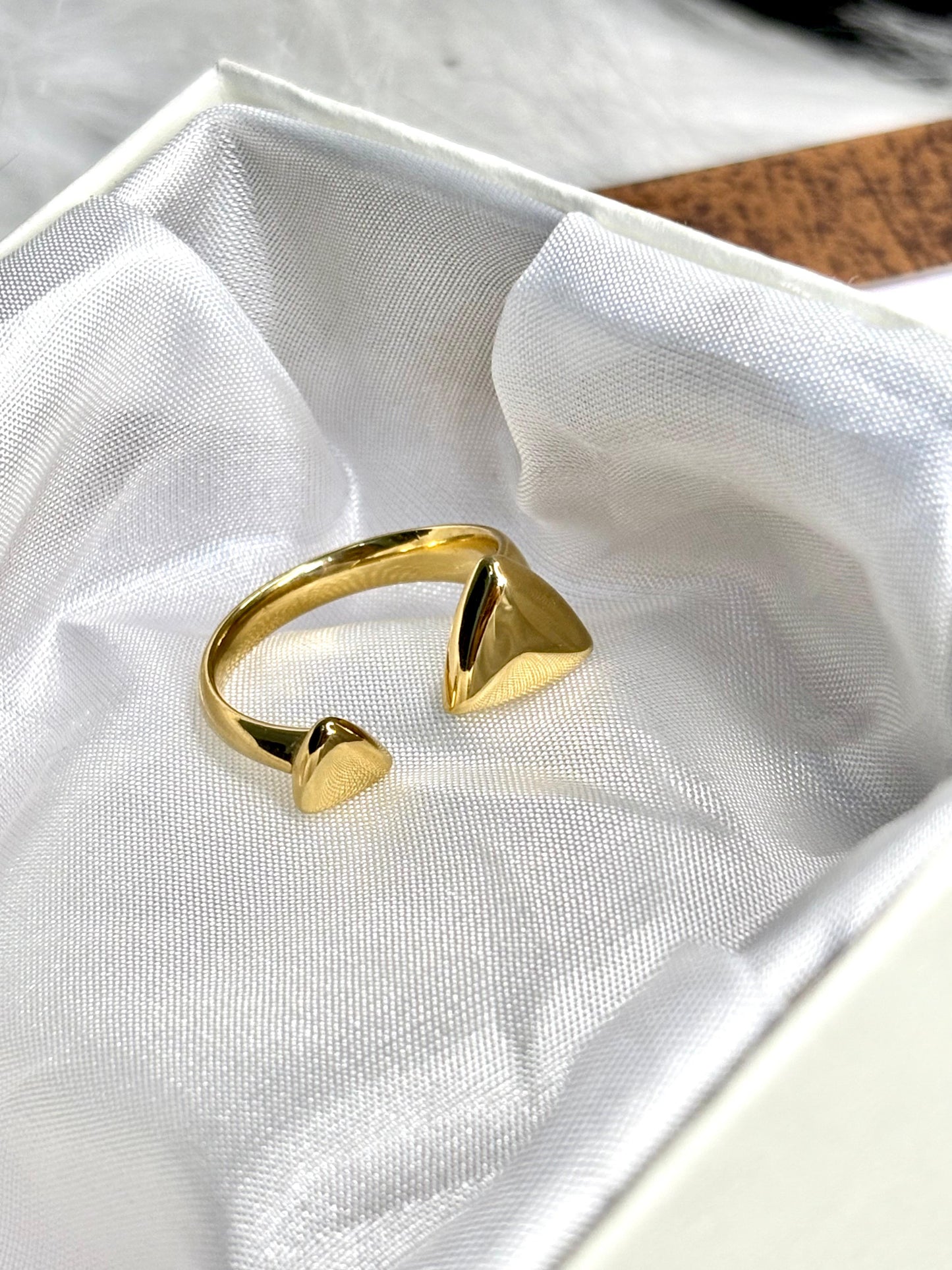 Durable Anti-Tarnish Gold Plated Modern Design Ring | Korean Inspired Women's Finger Jewellery