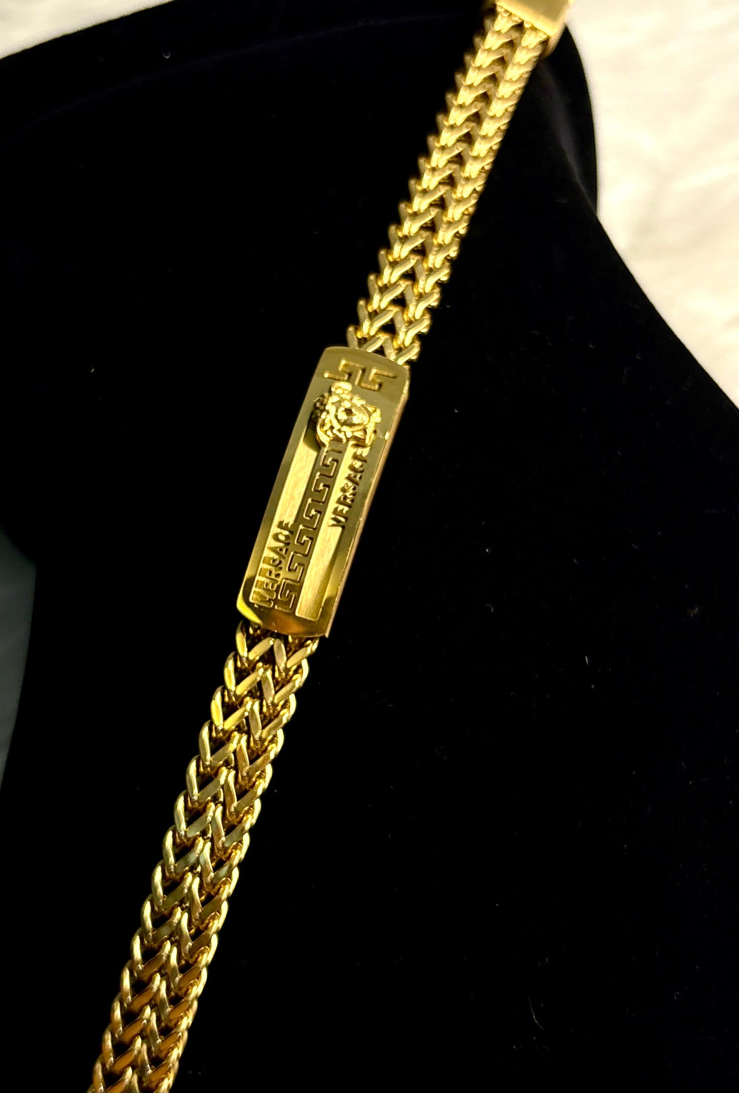 Bold Anti-Tarnish Gold Textured Link Men's Bangle Bracelet | Luxury Korean Inspired Jewellery for Gents