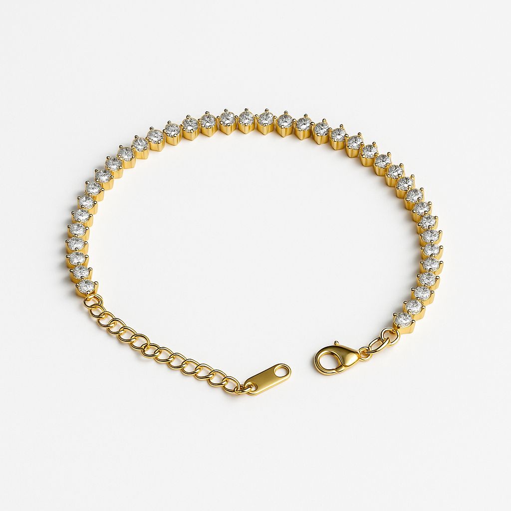 Durable Anti-Tarnish Dainty Sparkly Crystal Stone Bracelet | Korean Fashion Women's Jewellery