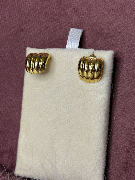 Small triple line Wave Earrings /  Tops