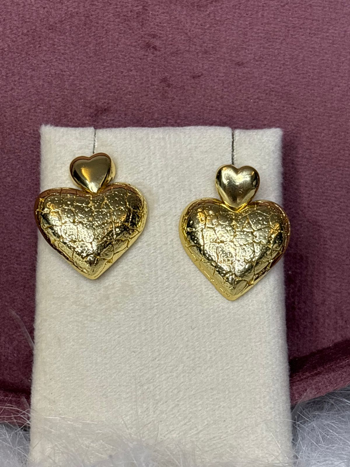 Crack-Heart Broken Style Earrings