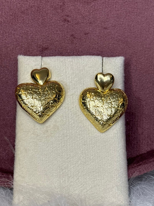 Crack-Heart Broken Style Earrings