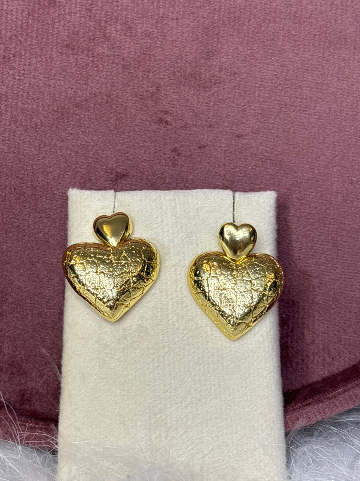 Crack-Heart Broken Style Earrings
