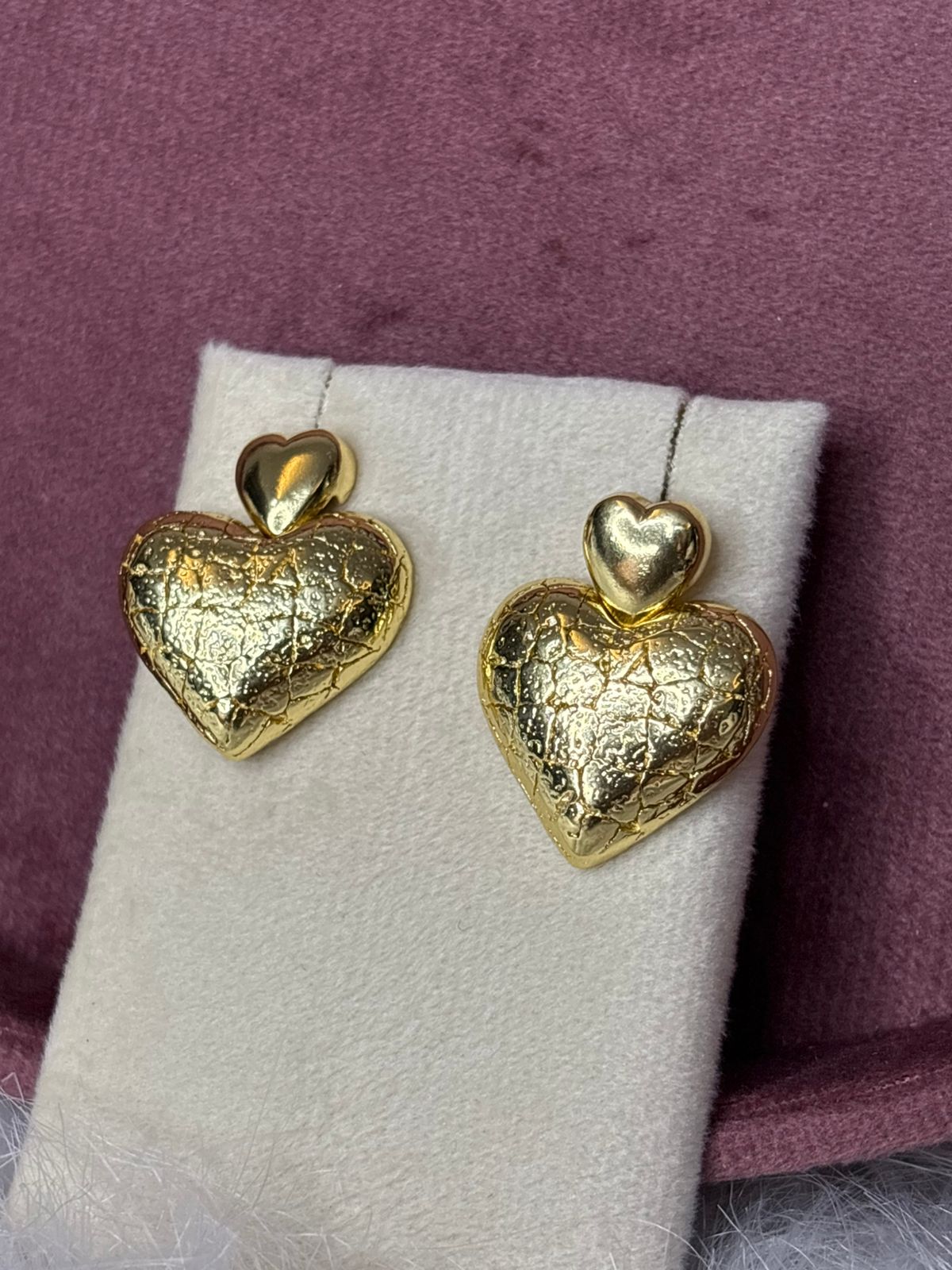 Crack-Heart Broken Style Earrings