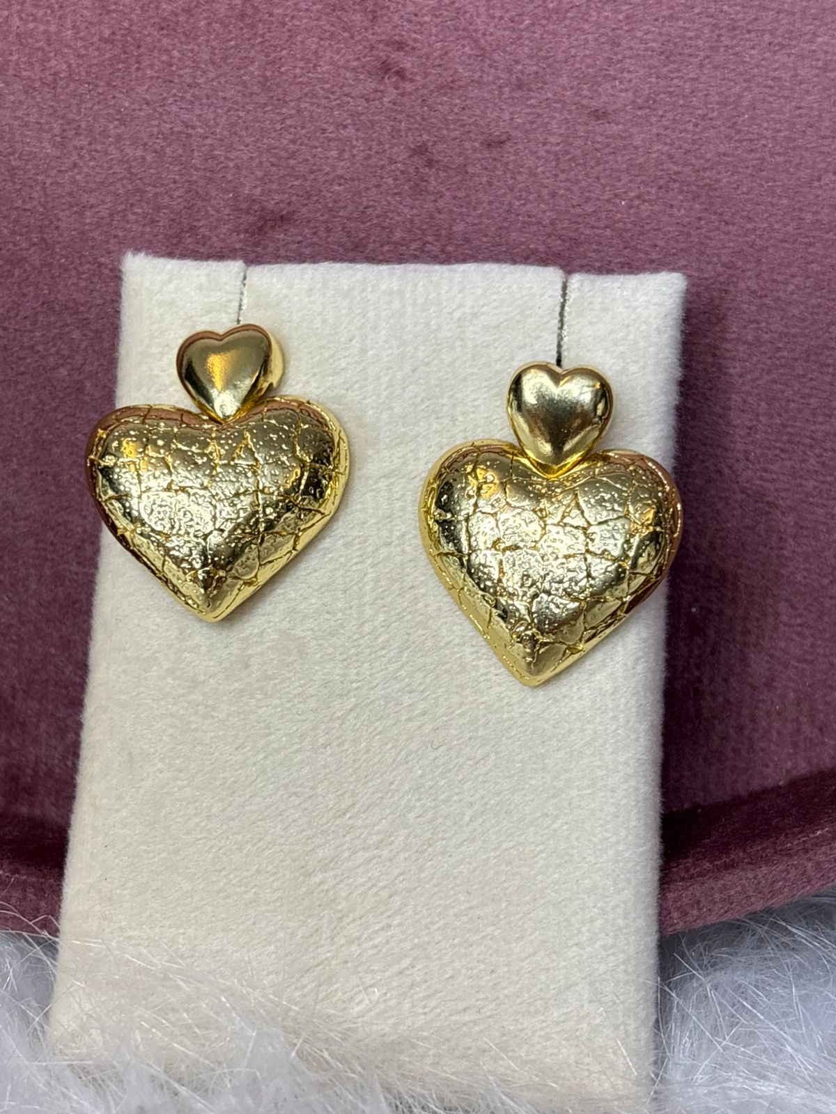Crack-Heart Broken Style Earrings