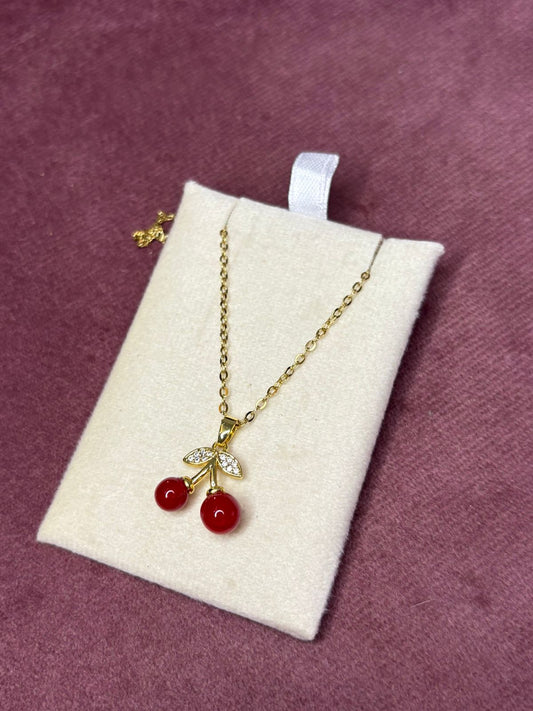 Cherry with Stones Necklace Chain