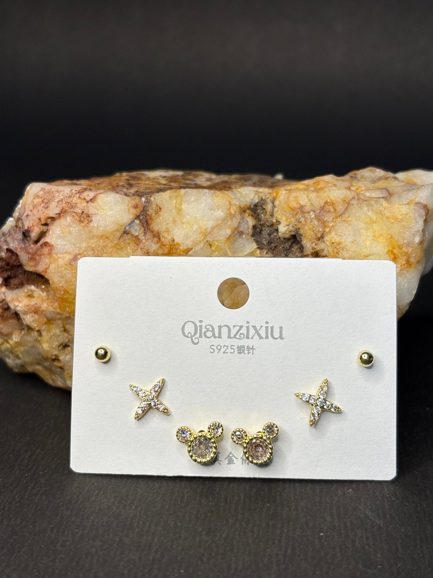 ZIOR Charm Stud Earring Set