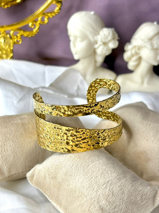 Gold Cuff Modern Bangle Bracelet