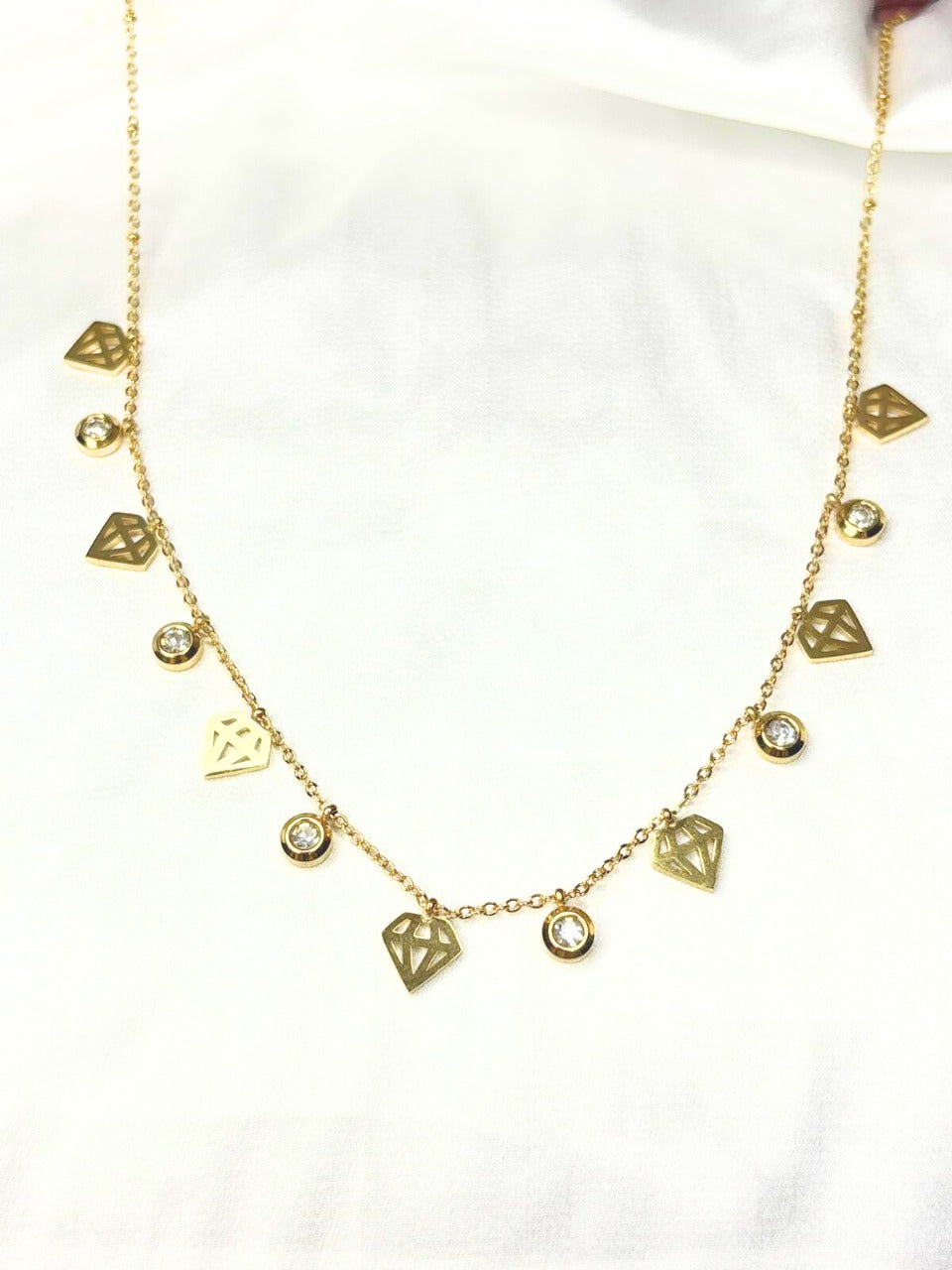 Diamond Hanging Style Chain Necklace