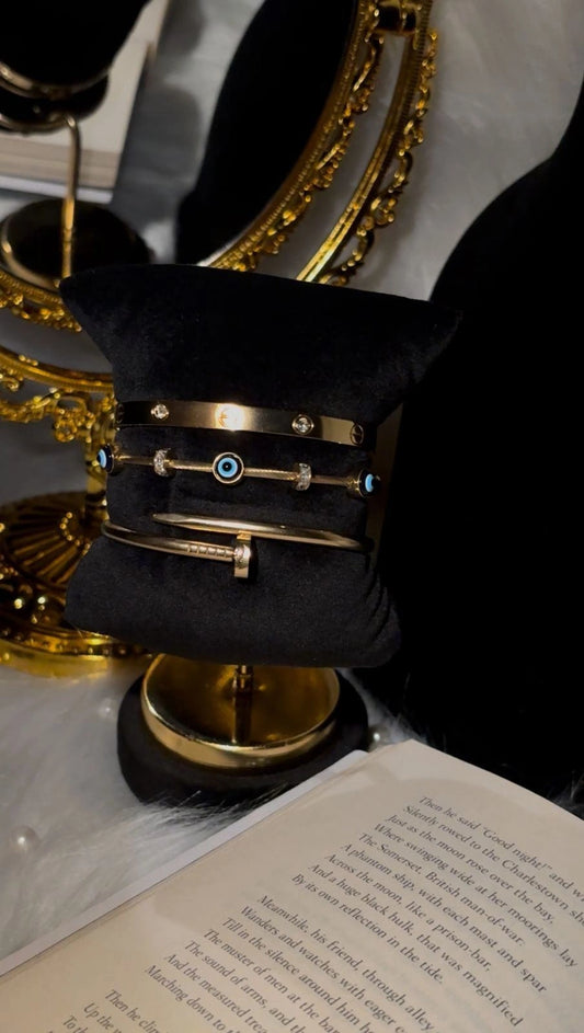 3 PIECES ANTI-TARNISH STACK BANGLES