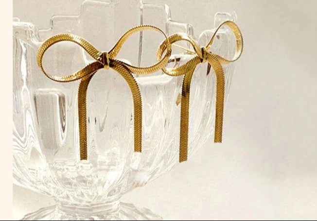 BOW DROP EARRINGS